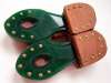 Green Plastic & Wood Shoes Pin