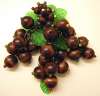 Miriam Haskell ? Early Dangle Wood Bead Pin