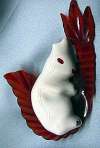 Ceramic Prairie Dog - Red Lucite Cactus