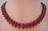 Schreiner Jelly-Red Glass Cabochon Necklace