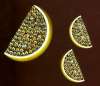 Capri Enameled Lemon Pin & Earring Set
