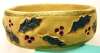 Painted Bangle Bracelet - Christmas Santa & Holly