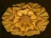 Carved Butterscotch Bakelite Brooch