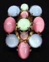Pastel Moonstone Glass Dress Clip