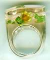 Lucite Ring w/ Embedded Flowers