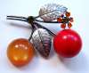 Vintage Two-Color Austrian Fruit Pin