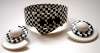 Black & White Check Buckle Bracelet & Earring Set