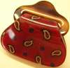 Laminated Lucite & Paisley Purse Pin