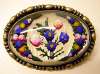 Goofus Glass Multicolor Wildflowers Pin