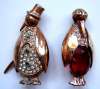 1940's Sterling Vermeil Penguin Pin Duo