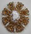 Juliana White & Gold Brooch