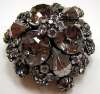 Vintage Austrian Style Smoke Rhinestone Brooch
