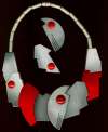 Guillemette L'Hoir Gray & Red Necklace Set