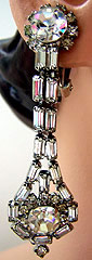 Rhinestone Baguette Drop Earrings