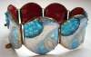 Andree Bazot Blue & White Enameled Bracelet