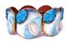 Andree Bazot Blue & White Enameled Bracelet