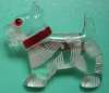 Reverse-Carved & Painted Lucite Scotty Dog