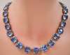 Czech Style Blue Glass Squares Necklace