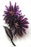 Vendome Lucite Resin Purple Dahlia Flower Pin