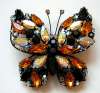Large REGENCY Japanned Butterfly Brooch