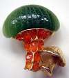 Swoboda Jade & Carnelian Mushroom Pin