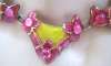 Andree Bazot Necklace ~ Pink & Yellow Enameling
