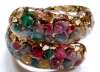 Lucite Confetti & Multi-Colored Shells Clamper