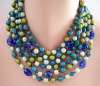 Eugene Multi-Strand Beaded Bib Necklace & Earrings
