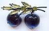 Vintage Austrian Glass Fruit Pin ~ Purple Plums