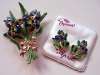 Exquisite Iris Pin & Earring Set ~ April Birthday Month