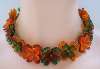 Plastic Translucent Flowers Necklace
