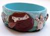 Sculpted & Painted Noah's Ark Theme Bangle Bracelet