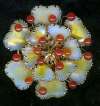 Hobe Poured Glass Flower Pin
