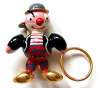 Sculptural Wire Figural  Clown w/ Hoop Pin