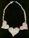 Ruby Z / CANDACE LOHEED Big Pink Hearts Necklace
