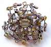 Sculptural Brooch ~ Lemon & Aurora Borealis