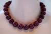 Burgundy Bakelite Bead Necklace