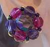MARVELLA Violet, Raspberry & Gray Crystal Necklace Set