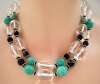 Outstanding Vintage Crystal & Glass Bead Necklace