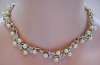 TRIFARI Pave Rhinestone Leaves & Faux Pearl Necklace
