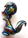 Adorable Iridescent Skunk Figural Pin