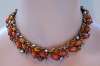 ART Autumn Colors Givre Glass Necklace & Bracelet