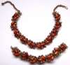 ART Autumn Colors Givre Glass Necklace & Bracelet