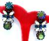 VENDOME Blue & Aurora Glass Drop Earrings