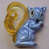 Elzac Ceramic & Lucite Figural Squirrel Pin