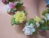 Venetian Pastel Glass Flowers & Birds Necklace