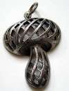 Pewtertone Mushroom Pendant