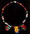 Flying Colors Ceramic Winter Theme Mittens Necklace