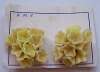 Venetian Yellow Glass Flowers Necklace & Earring Set