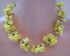 Venetian Yellow Glass Flowers Necklace & Earring Set